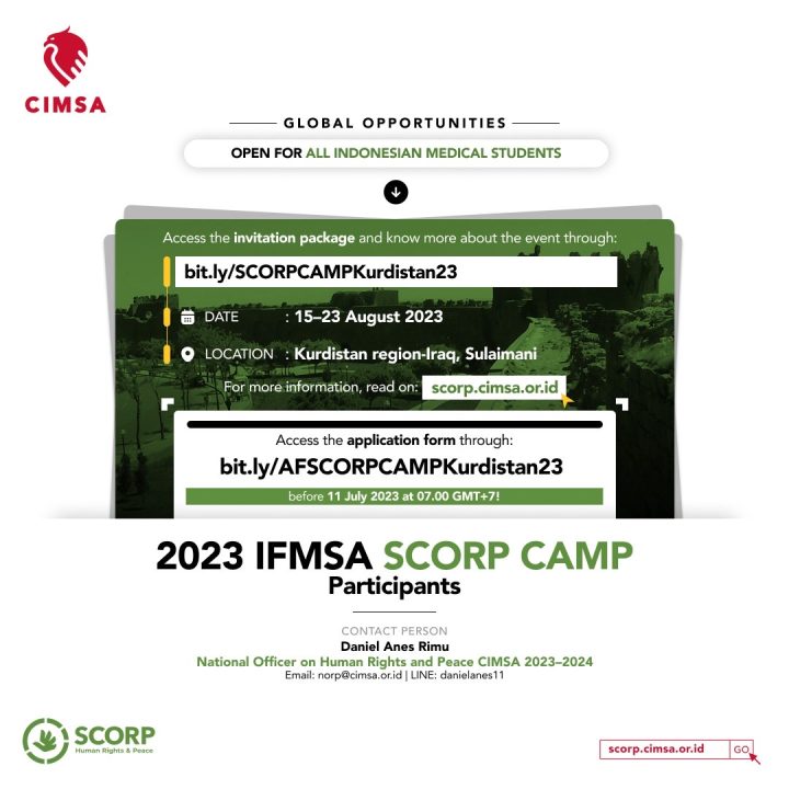 2023 IFMSA SCORP CAMP: CALL FOR PARTICIPANTS